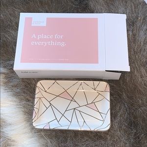 Summer and Rose Geometric ceramic tray 6”x 4” NIB